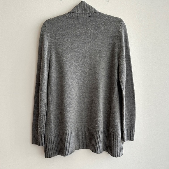 Forever 21 Grey Cozy Knit Cardigan, Open Front Comfy Sweater, Size Medium - Picture 12 of 16